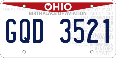 OH license plate GQD3521