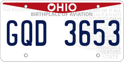 OH license plate GQD3653