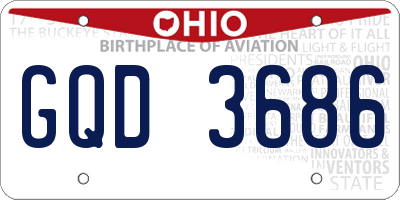 OH license plate GQD3686