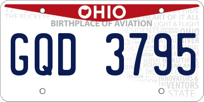OH license plate GQD3795