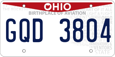OH license plate GQD3804