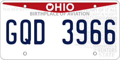 OH license plate GQD3966