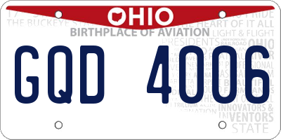 OH license plate GQD4006