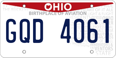 OH license plate GQD4061