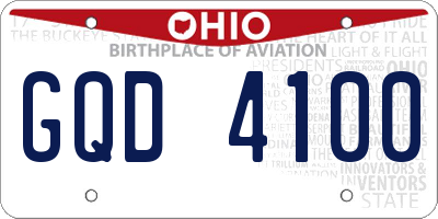 OH license plate GQD4100