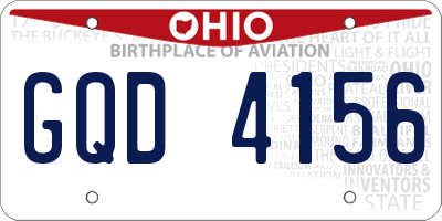 OH license plate GQD4156