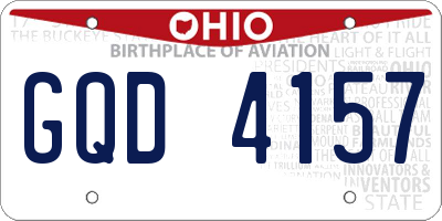OH license plate GQD4157