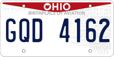 OH license plate GQD4162