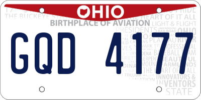 OH license plate GQD4177