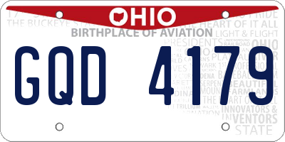 OH license plate GQD4179