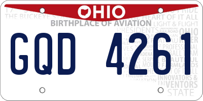 OH license plate GQD4261