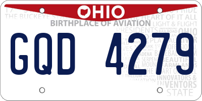 OH license plate GQD4279