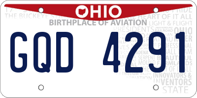 OH license plate GQD4291