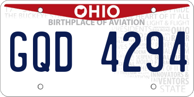 OH license plate GQD4294