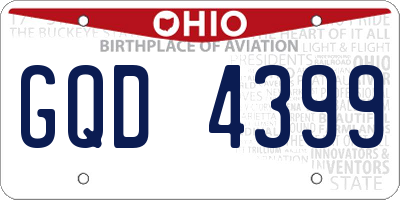 OH license plate GQD4399