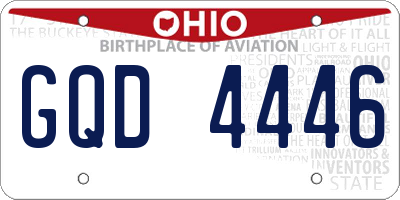 OH license plate GQD4446