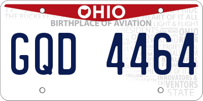 OH license plate GQD4464