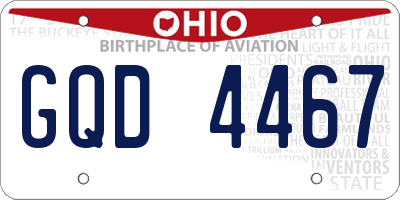 OH license plate GQD4467
