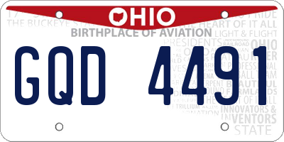 OH license plate GQD4491