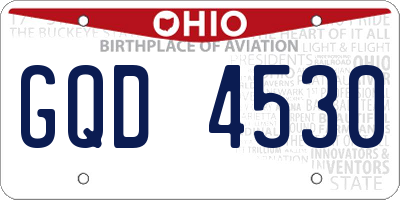 OH license plate GQD4530