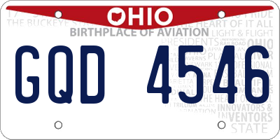 OH license plate GQD4546