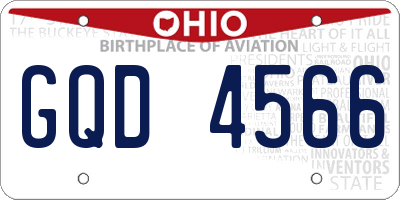 OH license plate GQD4566