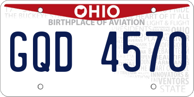 OH license plate GQD4570