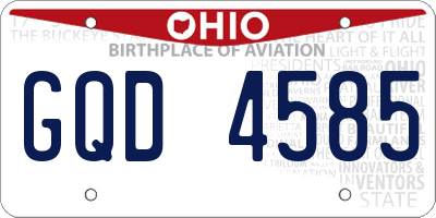 OH license plate GQD4585