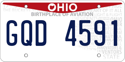 OH license plate GQD4591