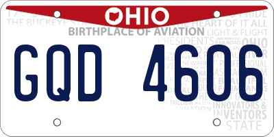 OH license plate GQD4606