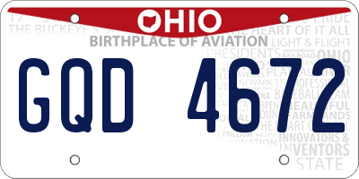 OH license plate GQD4672