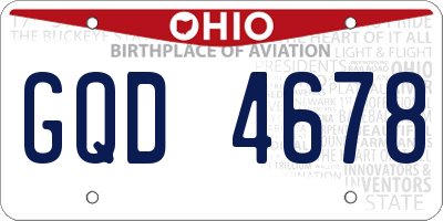 OH license plate GQD4678