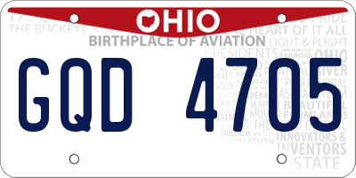 OH license plate GQD4705