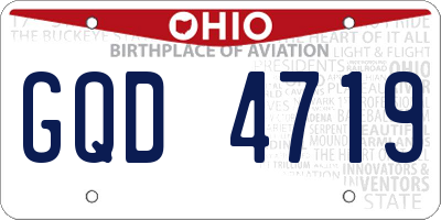 OH license plate GQD4719
