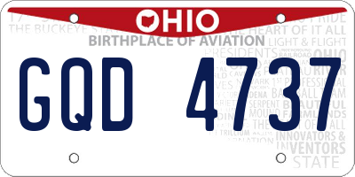OH license plate GQD4737
