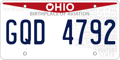OH license plate GQD4792