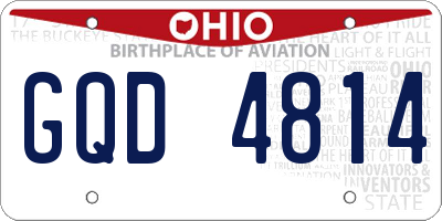 OH license plate GQD4814