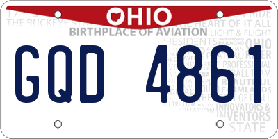 OH license plate GQD4861