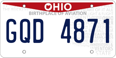 OH license plate GQD4871