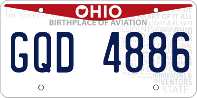 OH license plate GQD4886