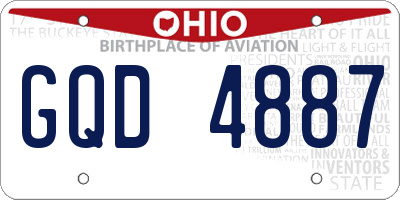 OH license plate GQD4887