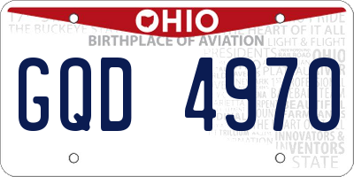 OH license plate GQD4970