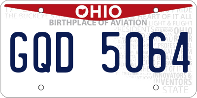 OH license plate GQD5064