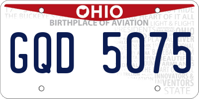 OH license plate GQD5075