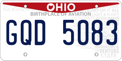 OH license plate GQD5083