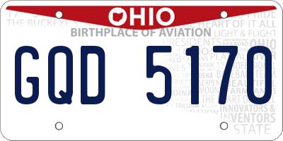 OH license plate GQD5170