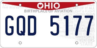 OH license plate GQD5177