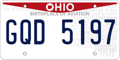 OH license plate GQD5197