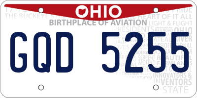 OH license plate GQD5255