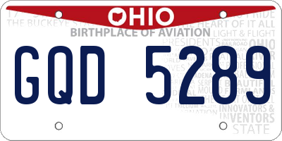 OH license plate GQD5289